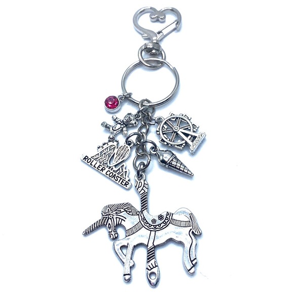 Amusement Park Carnival Keychain Bag Charm May Be Personalized - Picture 5 of 7